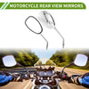 M10 Motorcycle M10 / 2 x Rear View Mirrors Oval Handlebar Chrome Silver Tone
