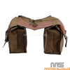 Motorcycle Bicycle Scooter Large Khaki Canvas Saddlebag Luggage Bags (N/A)