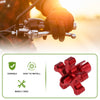 Motorcycle 2 x M8 Aluminum Cable Adjuster Screw Red