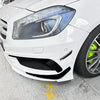 Benz A-Class 6x Front Bumper Side Canards Splitters AMG Line (2013–2015)