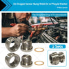 Car Model O2 Oxygen Sensor Bungs w/Plug & Washer M18x1.5mm