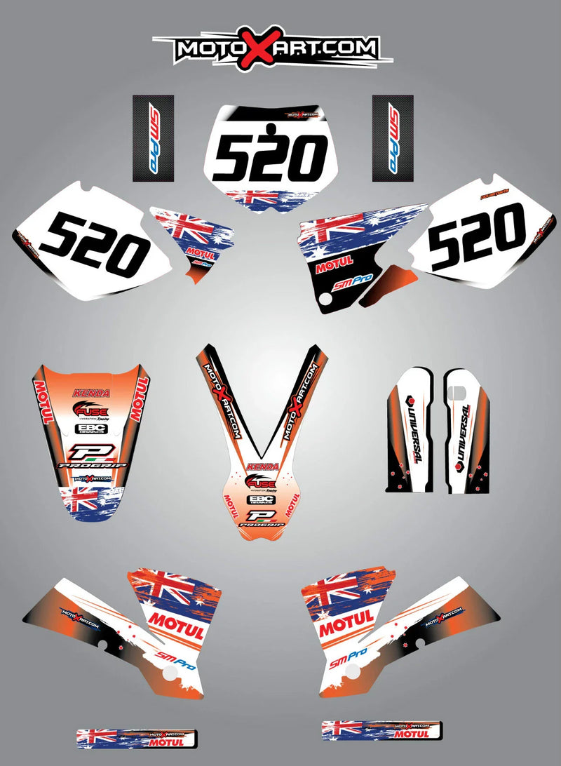 KTM 250 SX (2001-2002) - AUSSIE PRIDE Stickers Custom Graphics Kit
