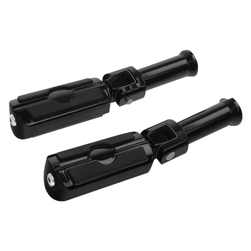 Harley Softail Deluxe Black Rear Passenger Footpegs (2018-2025)