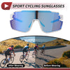 Pair Motorcycle Riding Goggles Blue Lenses White Black Frame Cycling Sunglasses