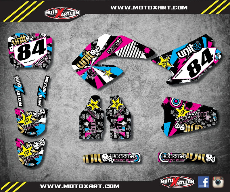 Honda CR 250 (2000-2001) - RUSH STYLE Stickers Full Custom Graphic Kit