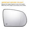 Jeep Cherokee Compass Left Right White Mirror Glass w/ Back Heated (2011-2023)