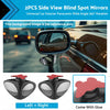 Car Exterior Panoramic Door Side Rear View Mirror Blind Spot 360°