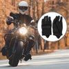 L Motorcycle Gloves Breathable Full Finger Leather With Hole Black 1 Pair