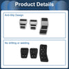 Ford Fiesta (2007-2012) Silver Tone 3 Pcs Foot Accelerator Pedal Covers
