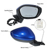 Honda Civic 3 Pin Right Side Exterior Door Mirror Assembly Blue (2022-2023)