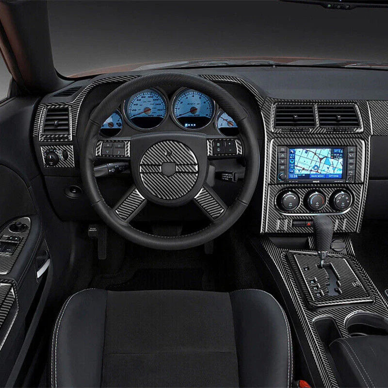 Challenger Carbon Fiber Dashboard Side Air Vent Outlet Cover Trim (2008-2014)