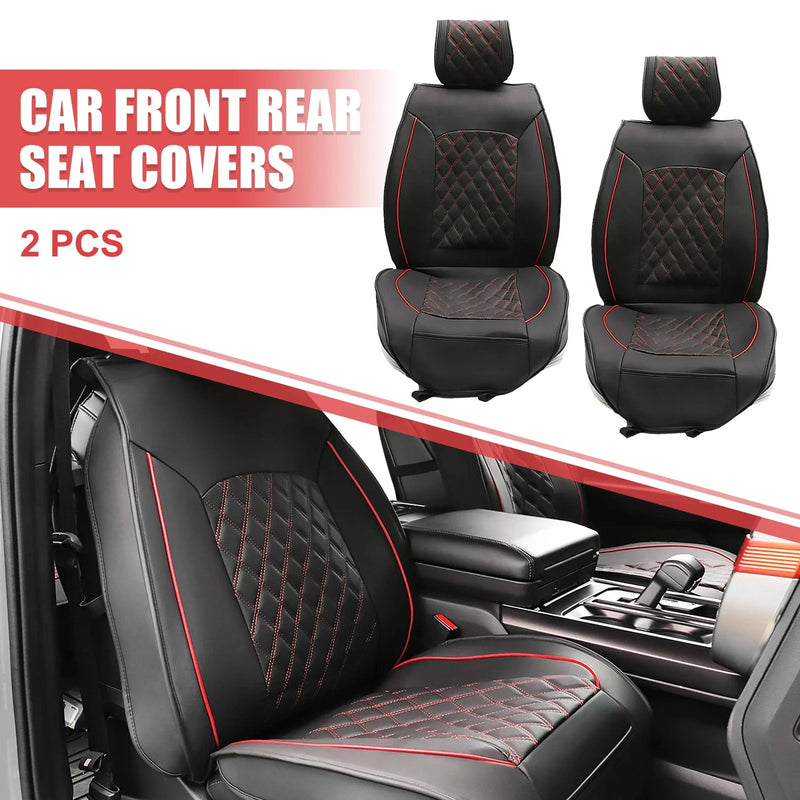 Ford F-150 Black Red Front Seat Covers