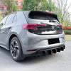 VW ID.3 Gloss Black Rear Bumper Diffuser Lip with Lights (2019-2022)