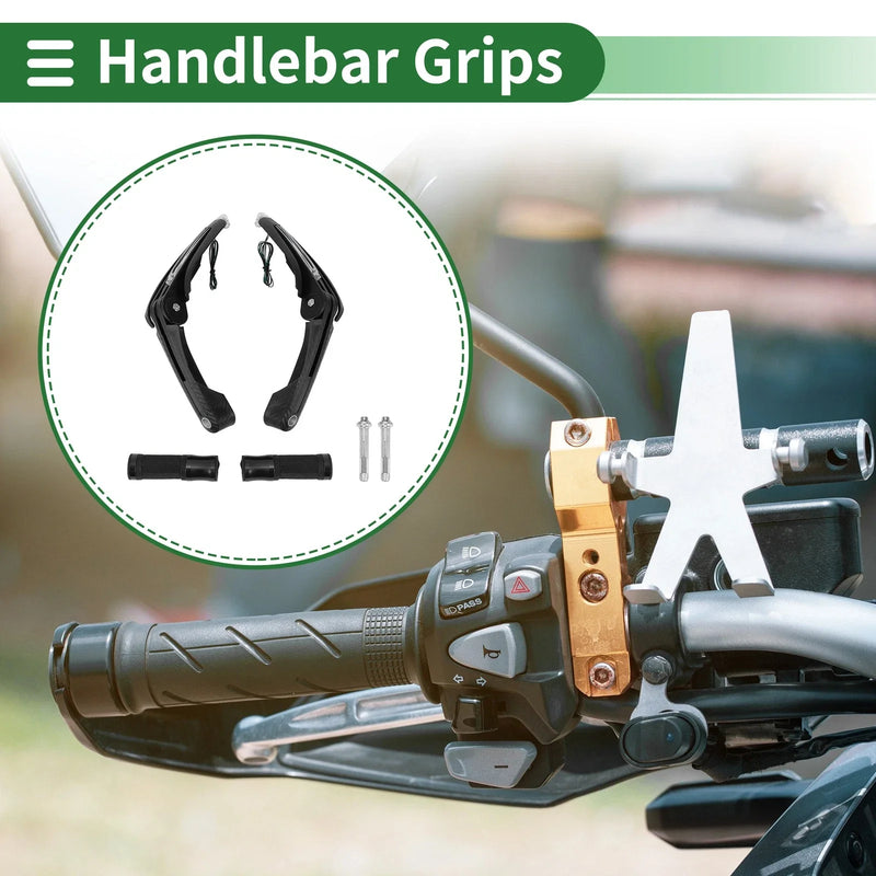 Motorcycle Hand Grips Cover Kit Handle Bar Throttle Grips Aluminum Rubber
