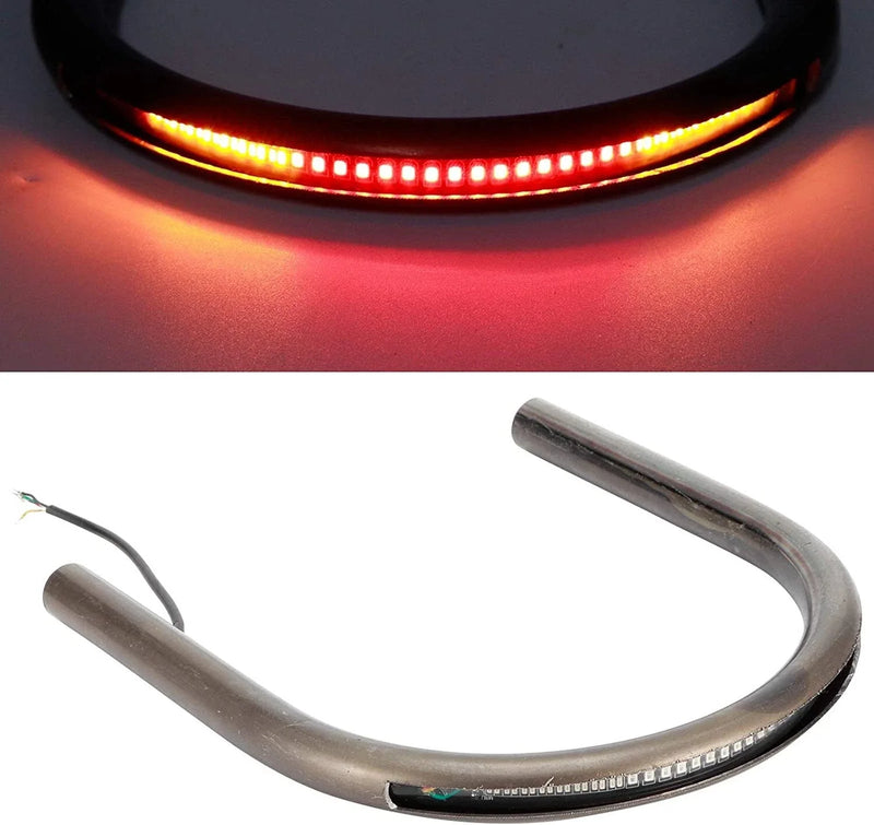 Cafe Racer Motor 210mm Rear Seat Frame LED Turn Signal Brake Light