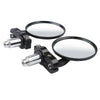 Cafe Racer Bobber Chopper Dyna 7/8" Black Handlebar & End Mirrors
