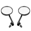 Motorcycle Pair Black Adjustable 10mm Thread Diameter Rear View Mirror
