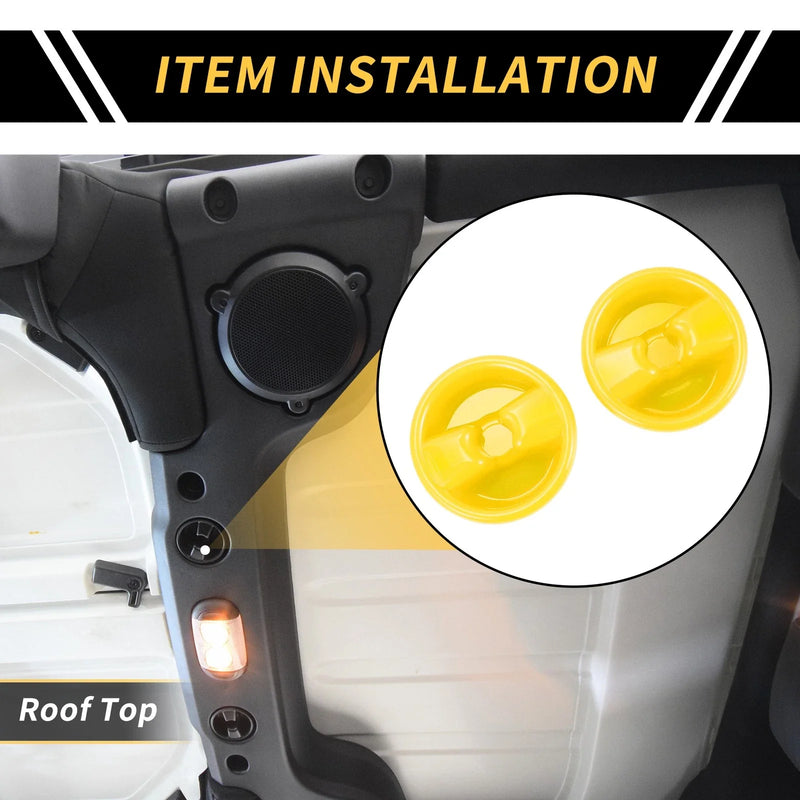 Jeep Wrangler JK (2007-2017) Yellow Roof Top Mounting Knob Screw Cover