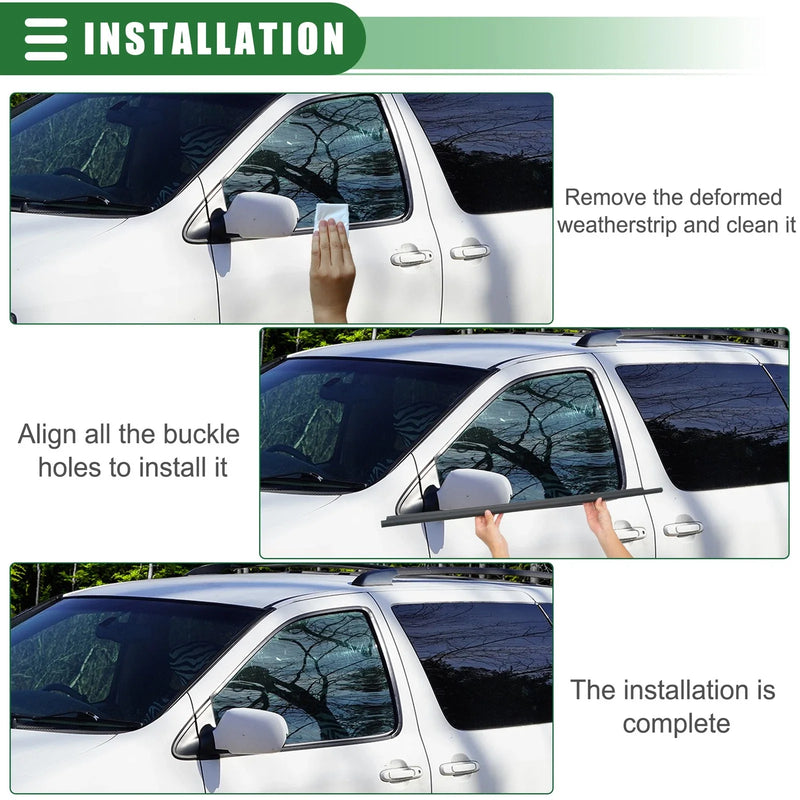Toyota Sienna Front Left Right Door Window Belt Weatherstrip (04-10)