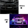 Car 3 Inch Projector Angel Demon Eyes Headlight DRL Lamp Retrofit