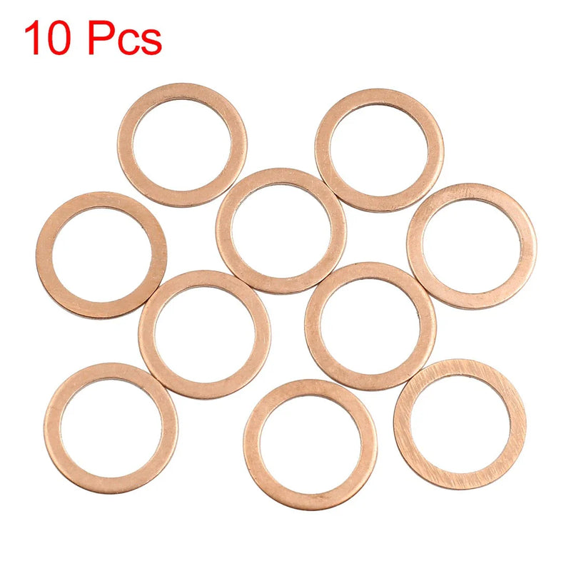 Nissan 10 x M16 Flat Copper Washers Oil Drain Plug Gaskets (11026-61000)