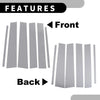 Nissan Titan (2004-2015) Chrome Silver 6 x Car Pillar Window Trim Covers