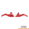 Harley Road Glide 3 Finger 5.3'' Red Brake & Clutch Levers Set (2015-2023)
