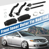 Toyota 6pcs Front Inner Outer Tie Rod End Links