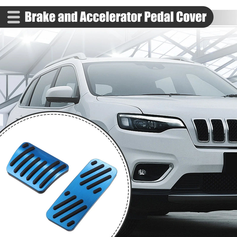 Jeep Cherokee (2014-2021) - Black & Blue Set Brake Accelerator Pedal Covers