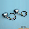 Harley Honda Cafe Racer Chrome LED Turn Signal Brake Taillight Set