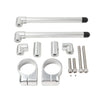 Universal Cafe Racer Motor - Silver 58MM Clip-On Handlebar