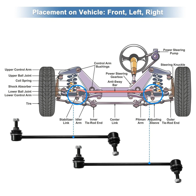 BMW 328i, Z4 Front Sway Bar Links (2007-2013)
