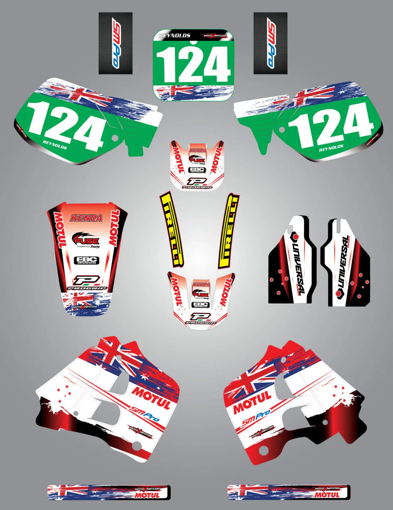 Honda CR 250 (1990-1992) Stickers Custom Graphic Kit - AUSSIE PRIDE