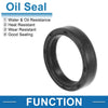 Oil Seal 25x32x7mm Seal Ring Rotary Shaft Seal Nitrile Rubber Black 5 Pcs