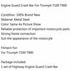 T100 T900 Chrome Engine Guard Crash Bars (2009-2017)