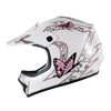 Kids - Pink / White Youth ATV Helmet DOT Full Face Off-Road Racing (S-XL)