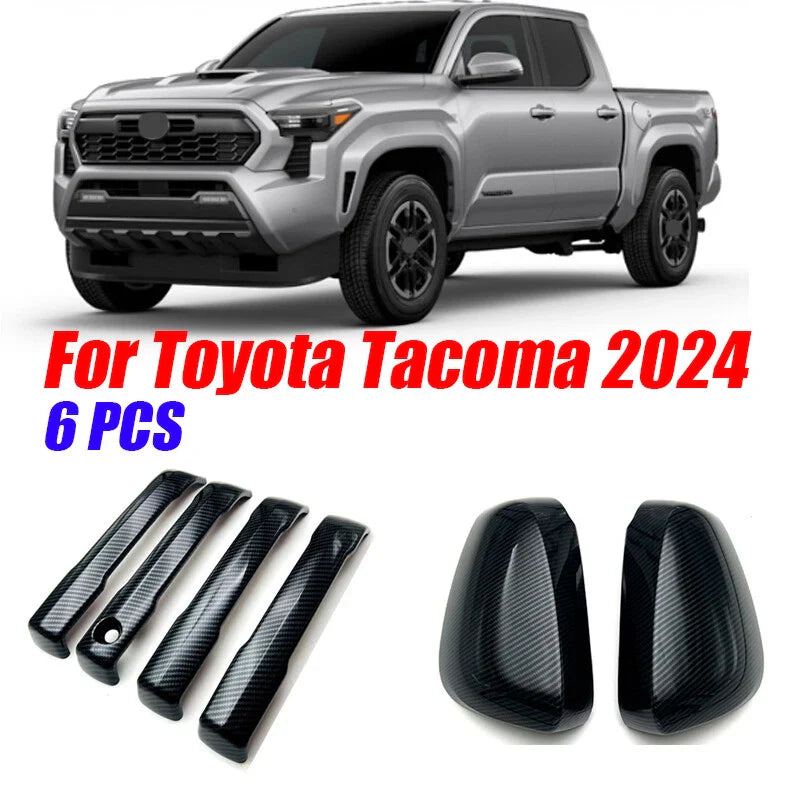 Toyota Tacoma 6PCS Carbon Fiber Side Mirror Cover Caps Trim (2024–2024)