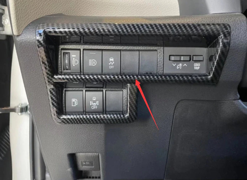 Toyota Sienna Carbon Fiber Headlight Switch Cover Trim (2021-2023)
