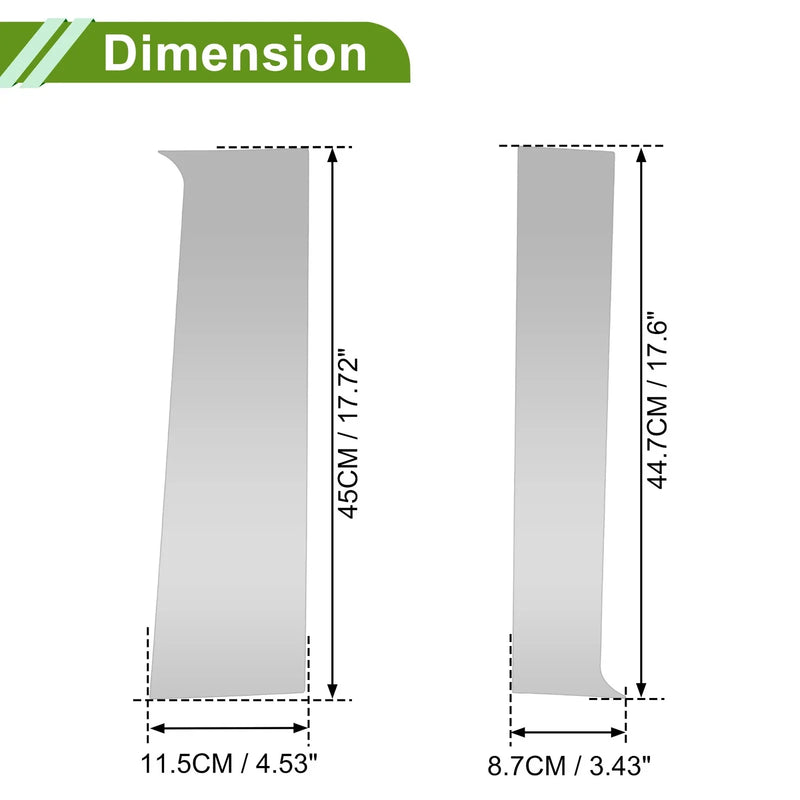 GMC Canyon (2015-2024) Silver Tone 4 x Pillar Window Trim