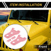 Jeep Wrangler JL JLU Front Engine Hood Hinge Cover Trim (2018-2024)