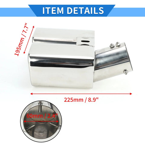 Toyota Alphard 1Pc 2.4" Dual Exhaust Tip