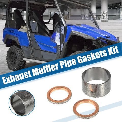 Yamaha Rhino 660 YXR660F 4X4 Set Exhaust Pipe Muffler Silencer Gasket