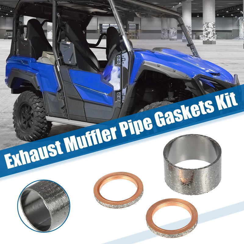 Yamaha Rhino 660 YXR660F 4X4 Set Exhaust Pipe Muffler Silencer Gasket
