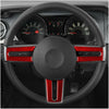 Ford Mustang Red Carbon Fiber Steering Wheel Cover Trim (2005-2009)