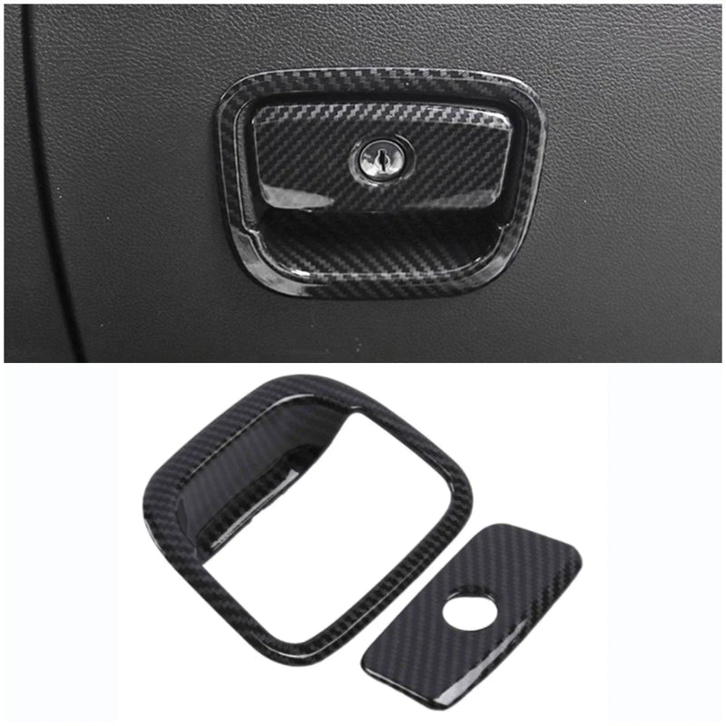 Jeep Grand Cherokee Carbon Fiber Storage Box Handle Lid Cover Trim (2014-2021)