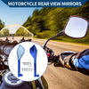 Motorcycle M8/M10 Rear View Mirrors Prismatic Blue Aluminum Alloy