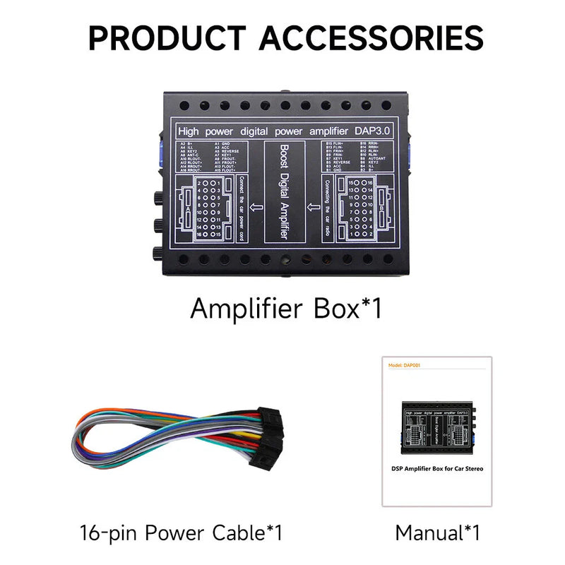 Aftermarket Android Multimedia Navigation System 16PIN Car Amplifier