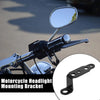 2pcs Universal Motorcycle Headlight Rearview Mirror Mounting Bracket Black