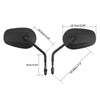 Harley Heritage Softail Dyna Fat Bob Matte Black Rearview Mirrors