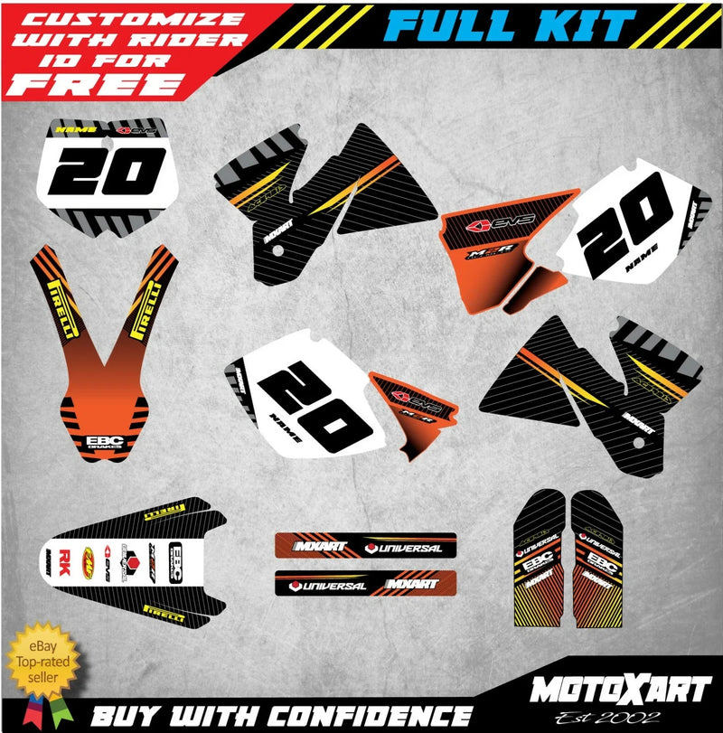 KTM SX Custom Graphics Kit STRIKE Stickers (1998-2000)